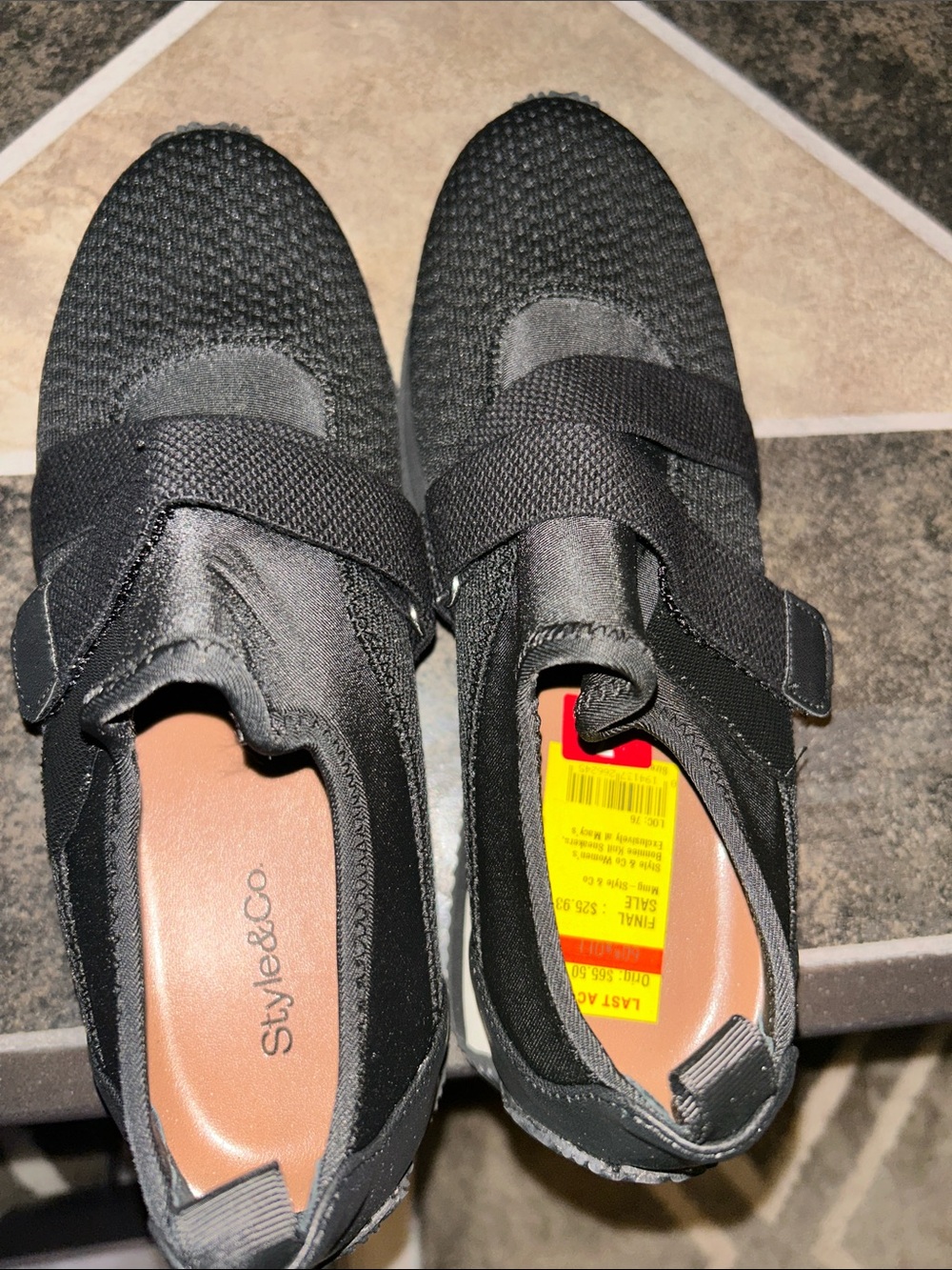 Style & Co. Women’s Black Slip-On Knit Loafers